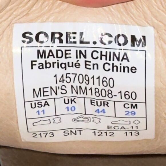 Sorel Madson Brogue Wingtip Oxford Distressed Cream NM1808-160 Men's 11 - Picture 10 of 11